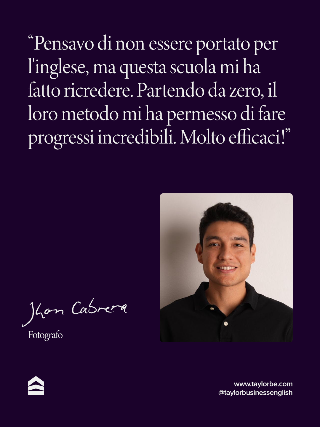 Post Instagram di Taylor Business English